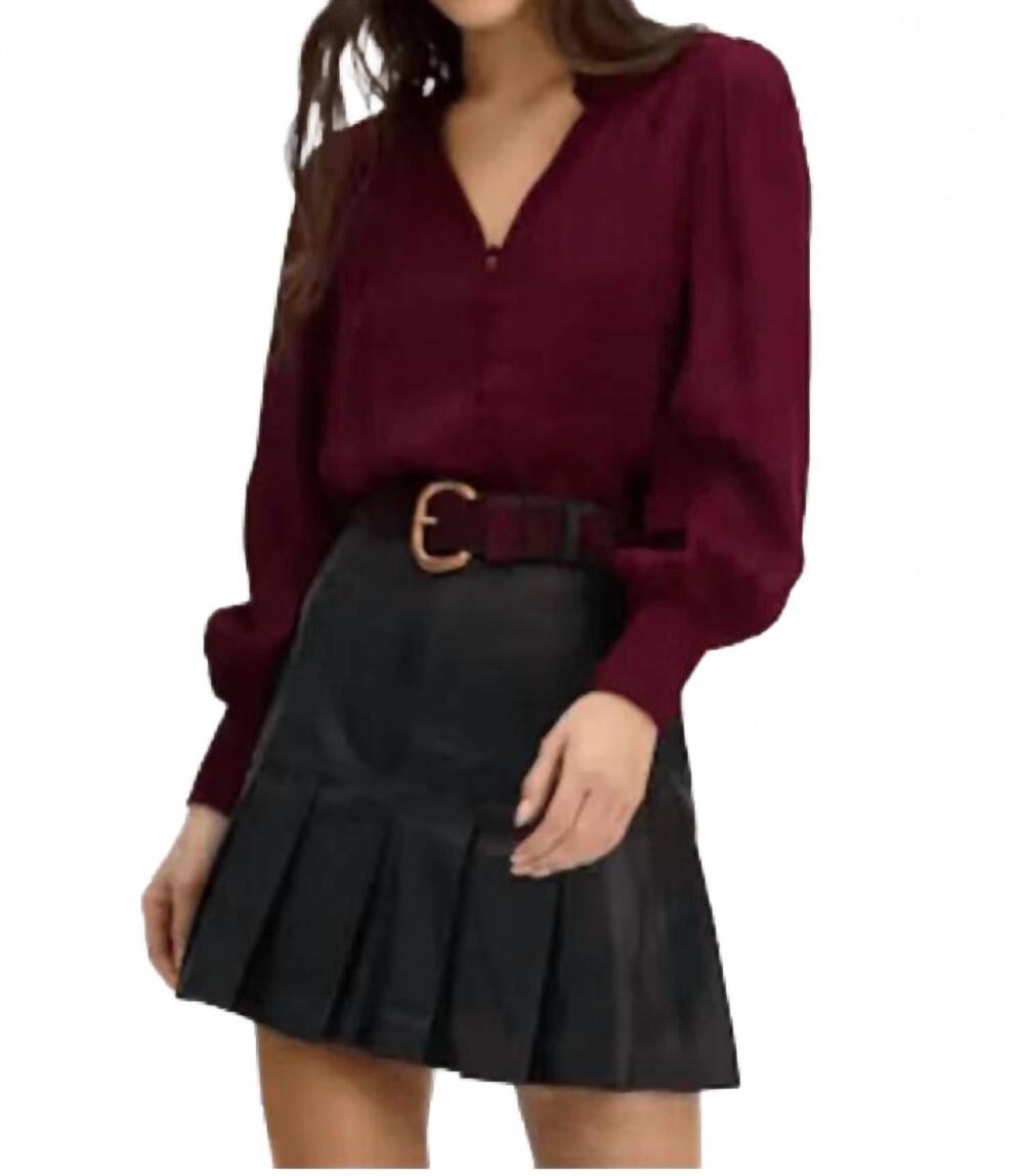 NEW ALLISON NEW YORK leather maddix skirt in black